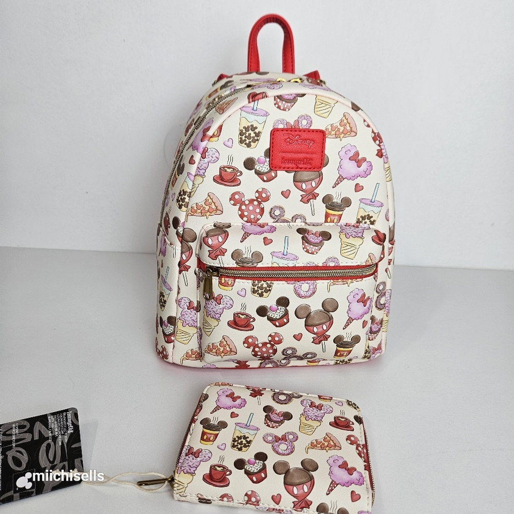 Disney Mini Backpack And Wallet Set Disney Parks Treats Bag Mickey & Minnie - Picture 9 of 9